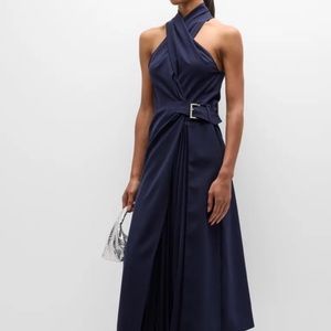 A.L.C. Fiona Buckled Midi-Dress Size 2 Navy